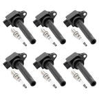 6x Ignition Coil + Spark Plug for Suzuki Grand Vitara V6 (2006–2008) 3340065J00