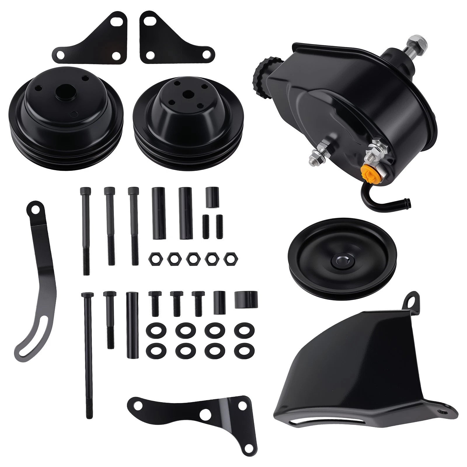 Power Steering Pump & Pulley Set for SBC (1958–1986) Long Water Pump