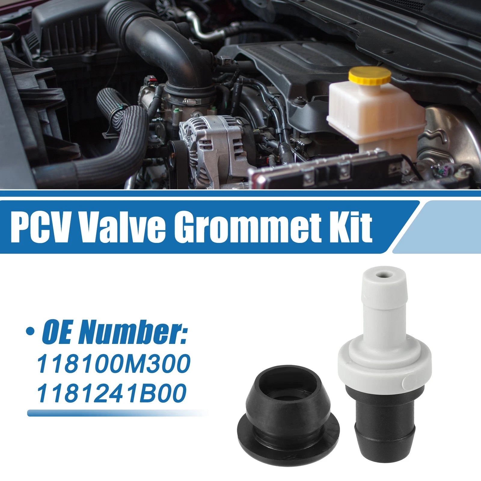 PCV Valve Grommet Kit No. 118100M300/1181241B00 for Nissan Sentra 200SX (1995–1999)
