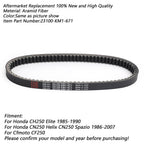 Drive Belt 23100-KM1-671 for Honda CH250 Elite CN250 Helix Spazio (1985–2007)