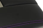 Leather Console Lid Armrest Cover for Audi Q7 (2007–2015) Purple Stitch