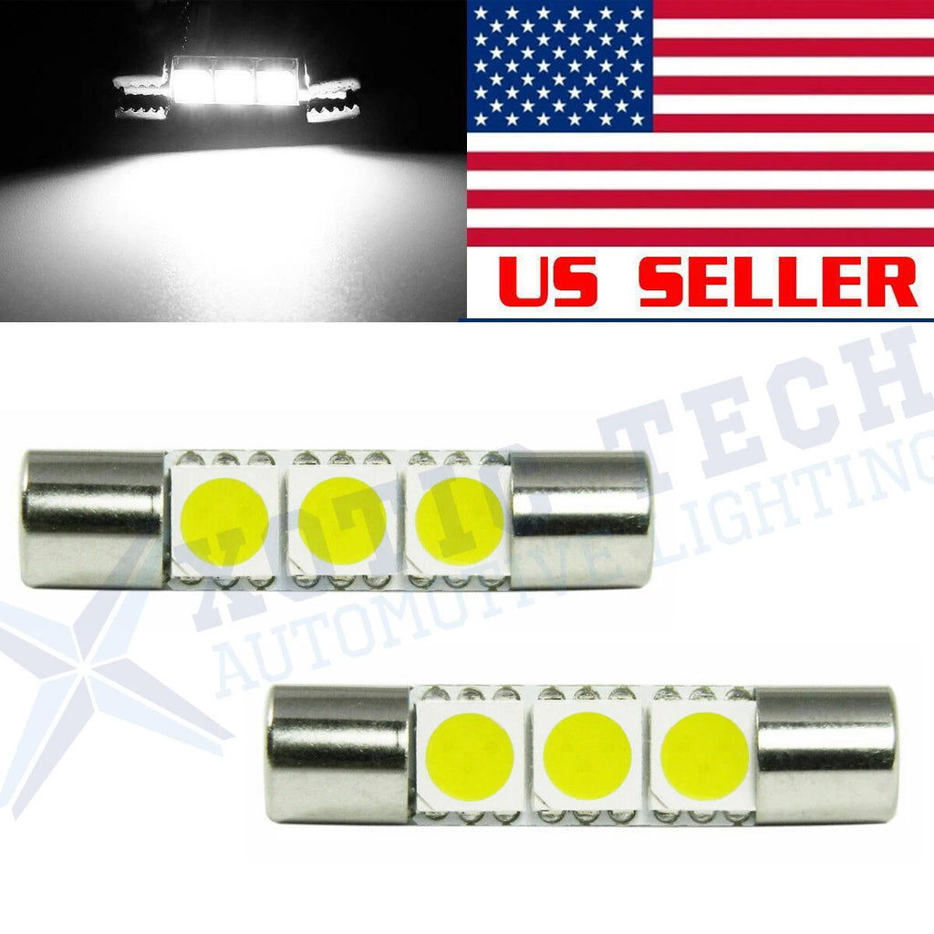 2Pcs White LED Vanity Mirror Bulb for Sun Visor (6614F 6641) (2014–2021)