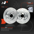 6x Drilled Brake Rotors & Pads for Ford Mustang (2015–2020)