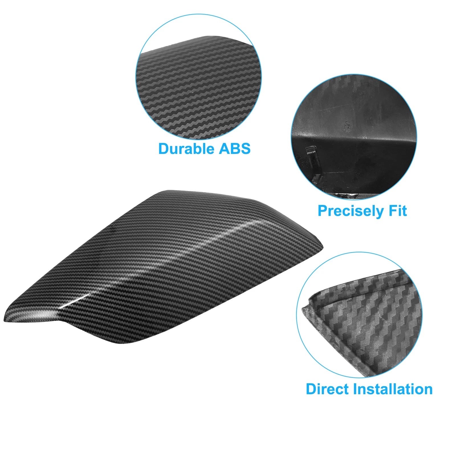 Pair Door Rearview Mirror Cap for Chevrolet Malibu (2016–2020) Carbon Fiber