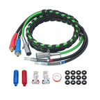 Set of 3 Air Line Hose Assemblies for Semi Truck Tractor Trailer (12 FT)