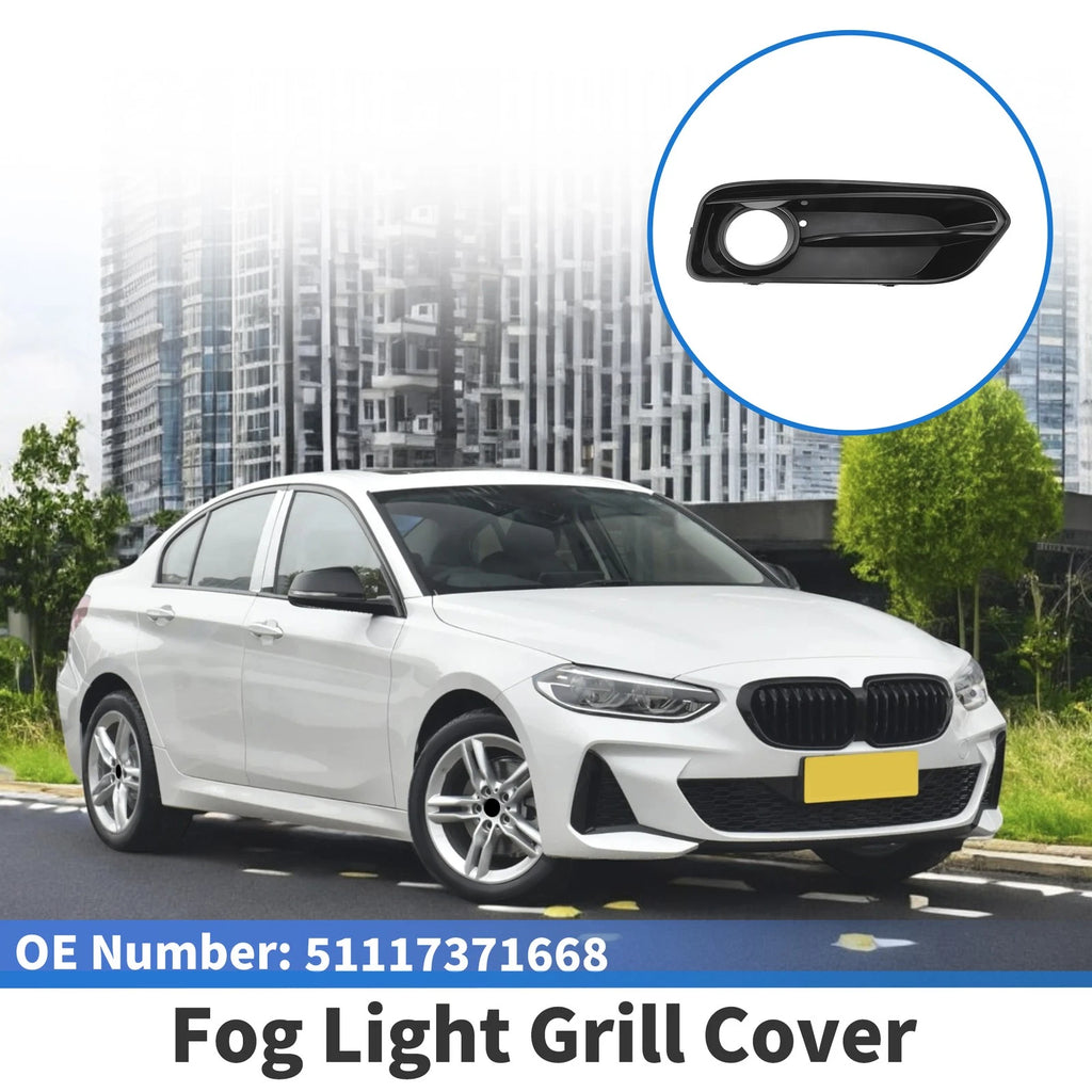 1 Pc Fog Light Grill for BMW 1 Series (2015–2018) No. 51117371668 Black
