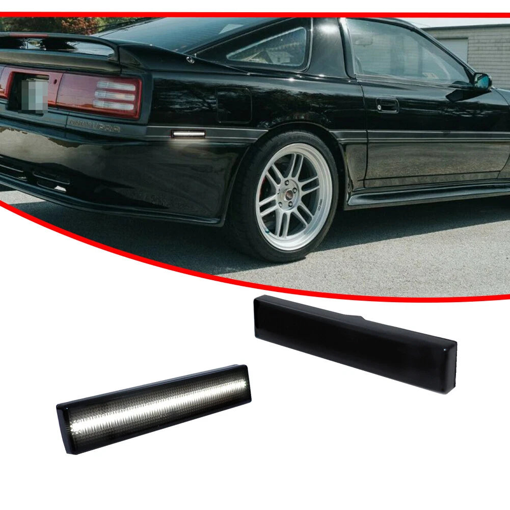 Set of 2 White LED Rear Bumper Side Marker Lamps for Toyota Supra MK3