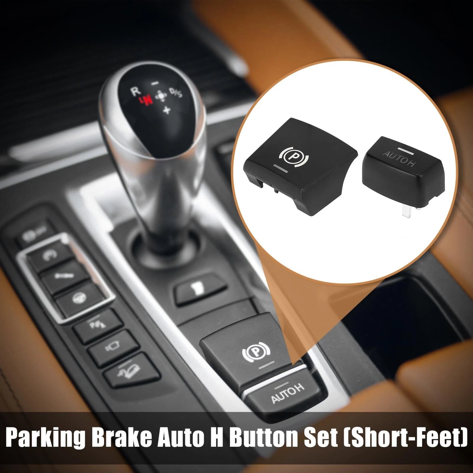 Parking Switch Brake P and AUTO H Button Cover Kit for BMW F01 F02 F07 F10 F12 (2008–2017)