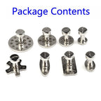Set of 4 Car Body Dent Repair Aluminum Puller Tabs Cold Glue Kit