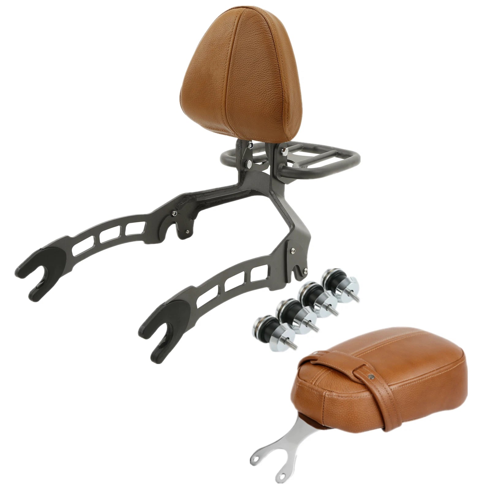 Passenger Sissy Bar Luggage Spools & Pillion Seat for Indian Scout (2015–2024)