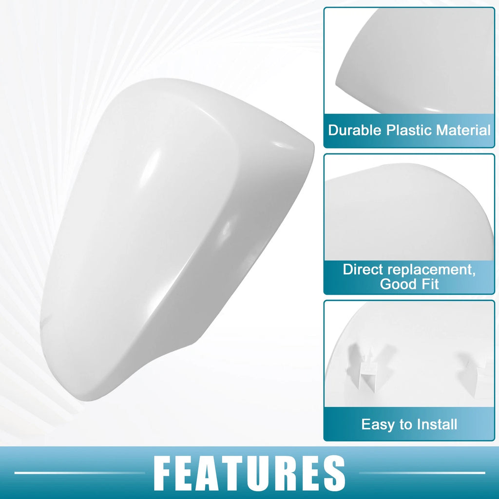 Rearview Mirror Cover for Toyota Prius C (2012–2018) Right Door White