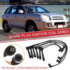 6X Spark Plug Wire Ignition Coil Cable No. 2750137B00 for Hyundai Sonata (1999–2005)