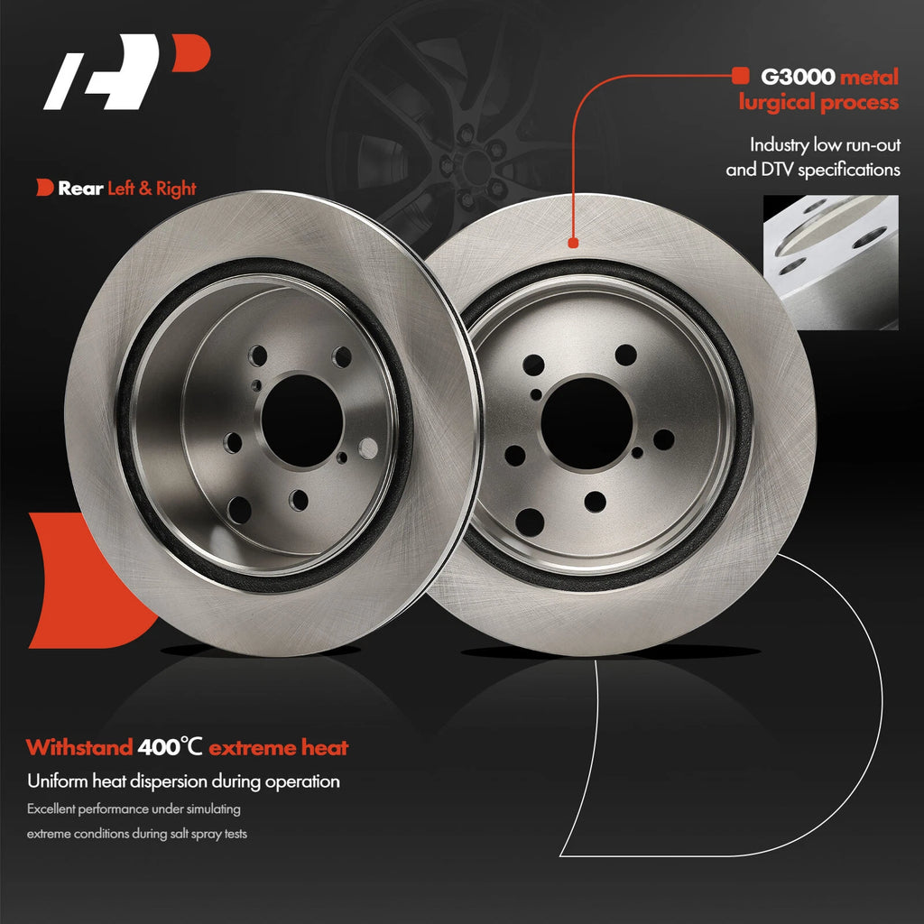 Rear Disc Brake Rotors & Ceramic Pads for Subaru Forester (2014-2018)