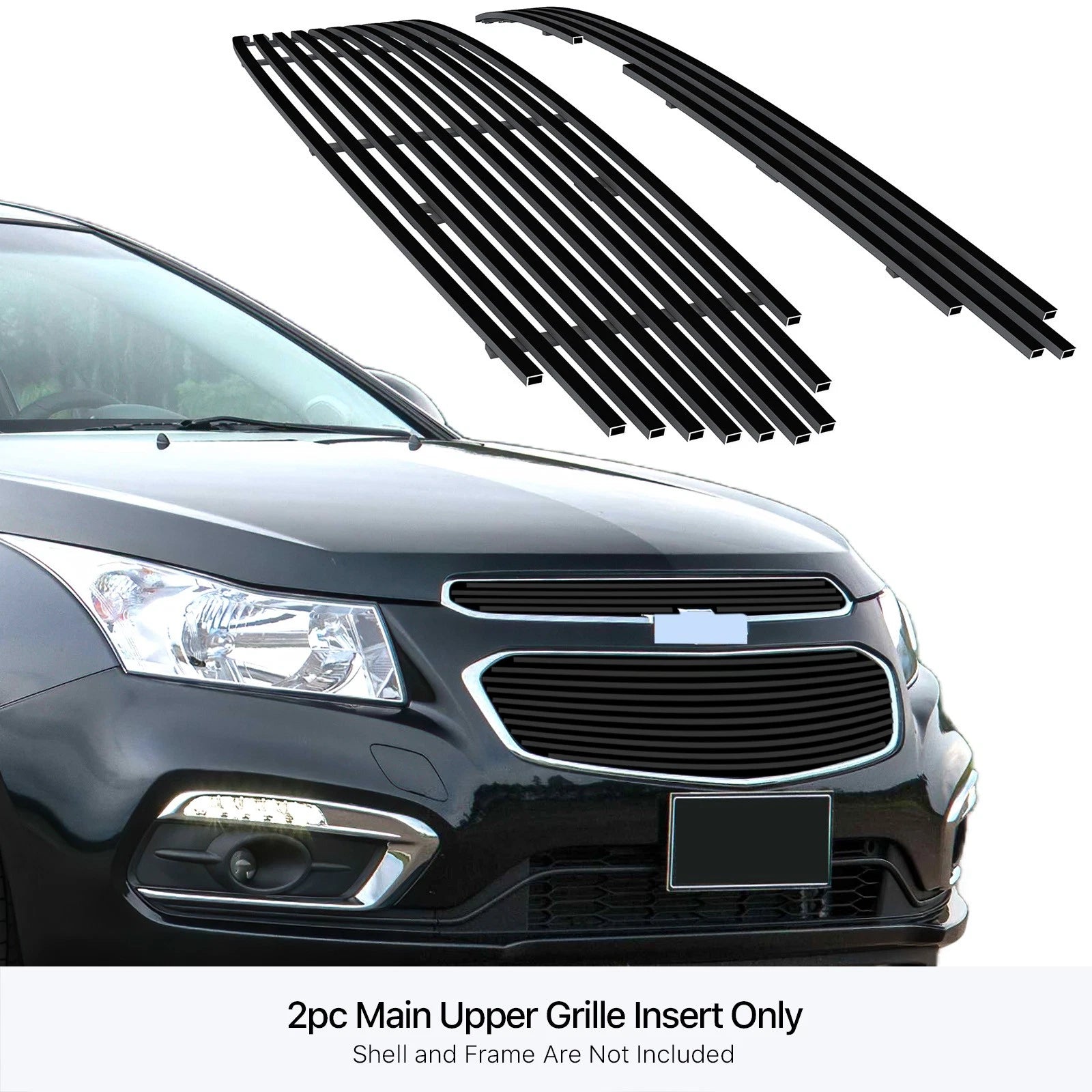 Stainless Black Billet Grille Insert for Chevy Cruze (2015-2015)
