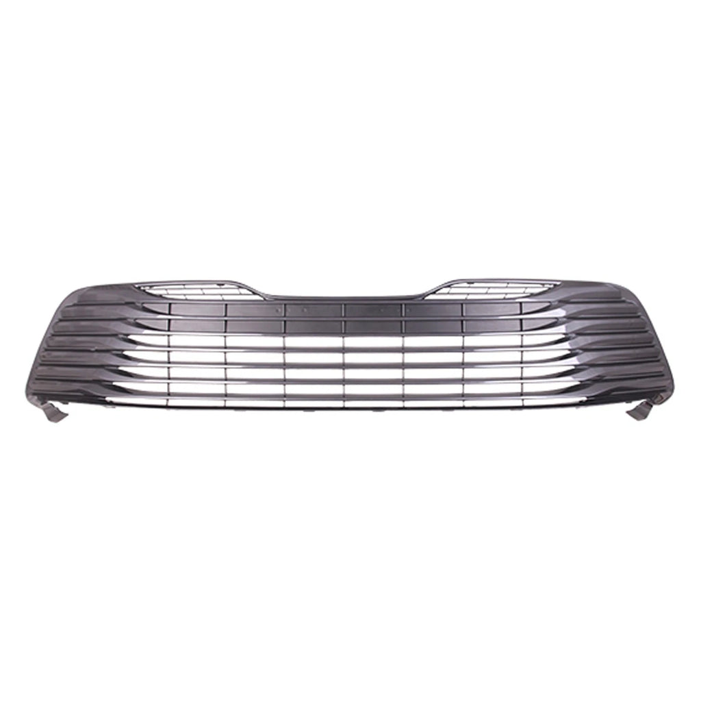 Replacement Gray/Silver Painted Front Lower Grille w/o Park Assist Sensor Holes