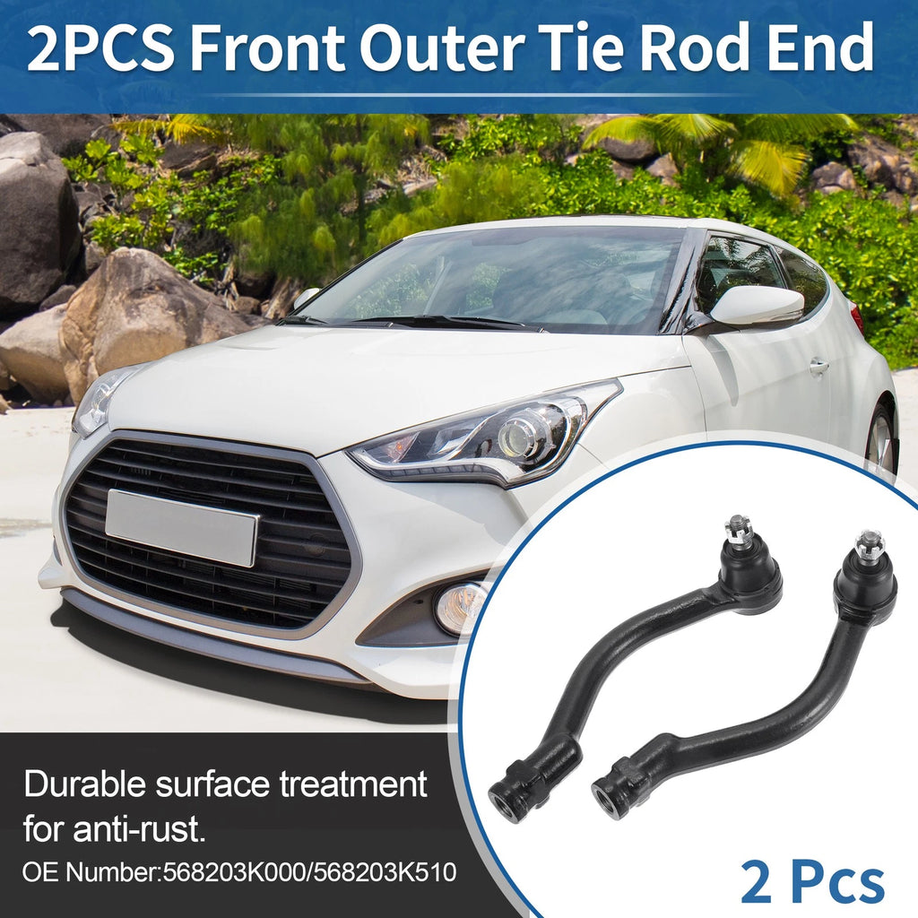 2pcs Front Outer Tie Rod End Links for Hyundai Azera (2006–2011) No.568203K000/568203K510