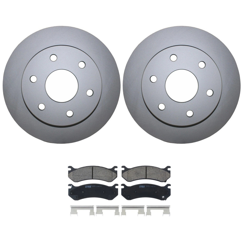 Front Brake Kit 305mm Disc Rotors TRW Pro Ceramic Pad for Cadillac Chevrolet GMC