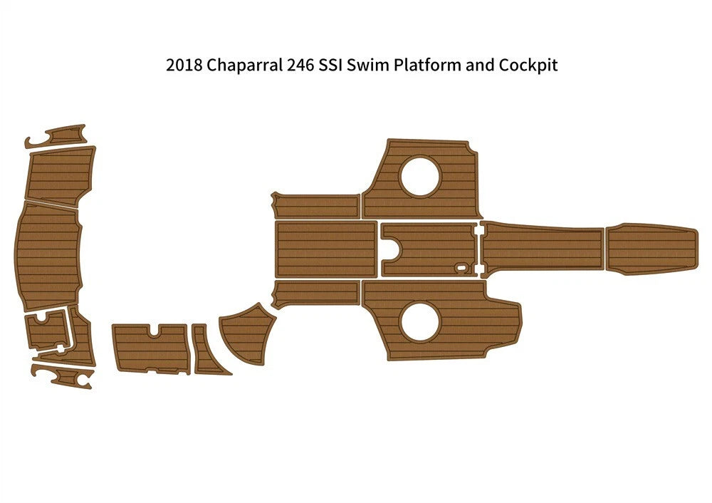 EVA Foam Faux Teak Floor Pad for Chaparral 246 SSI (2018)