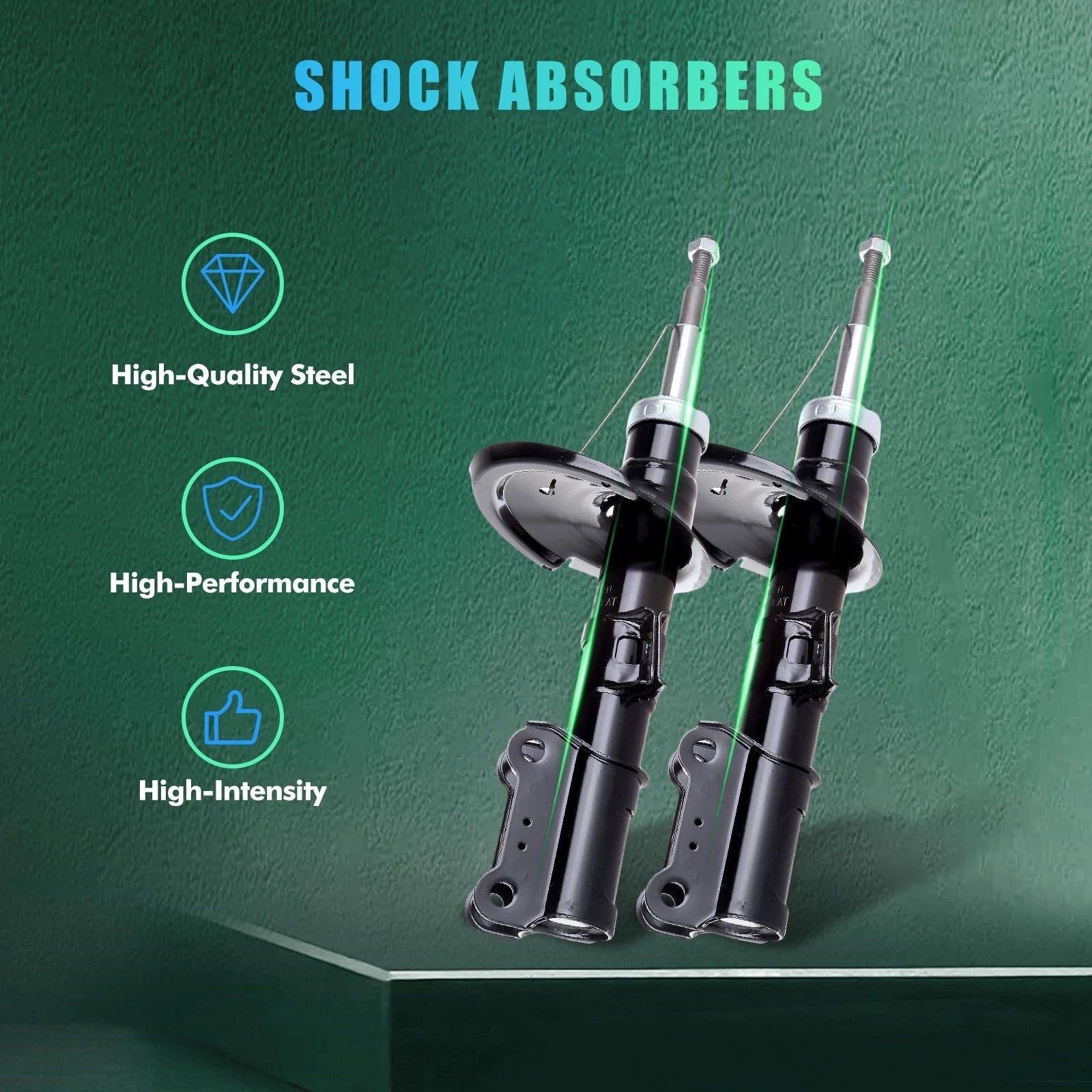 Set of 2 Front Struts for Volvo S60 S80 V70
