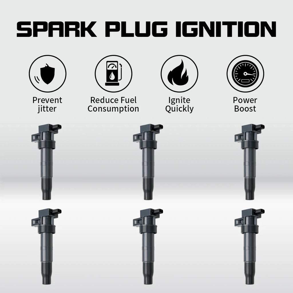 Set of 6 Ignition Coils for Hyundai Santa Fe Sonata Sorento (2001–2010) UF546