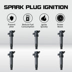 Set of 6 Ignition Coils for Hyundai Santa Fe Sonata Sorento (2001–2010) UF546