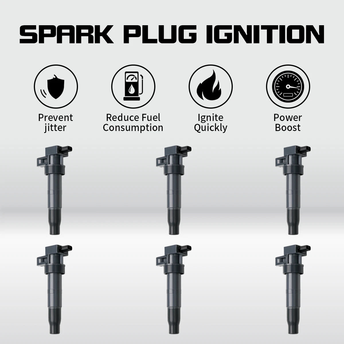 Set of 6 Ignition Coils for Hyundai Santa Fe Sonata Sorento (2001–2010) UF546
