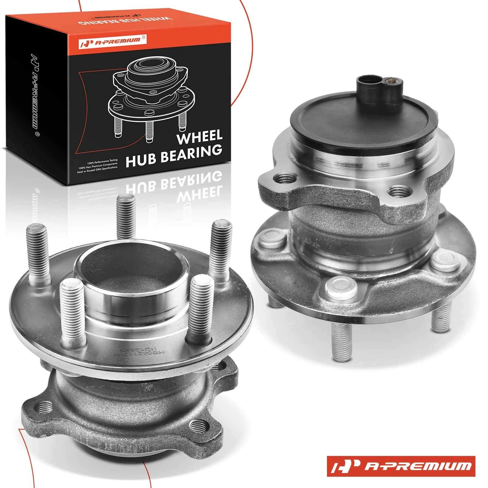 2X Rear Wheel Hub & Bearing Assembly with ABS Sensor for Ford F-150 (2014–2018)