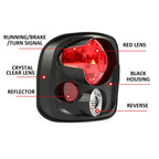 Set of 2 Black Rear Tail Brake Lights for Silverado Sierra Stepside (1999-2004)