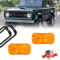 2X Amber Front Turn Signal Light Lenses for Ford Bronco (1966–1968)