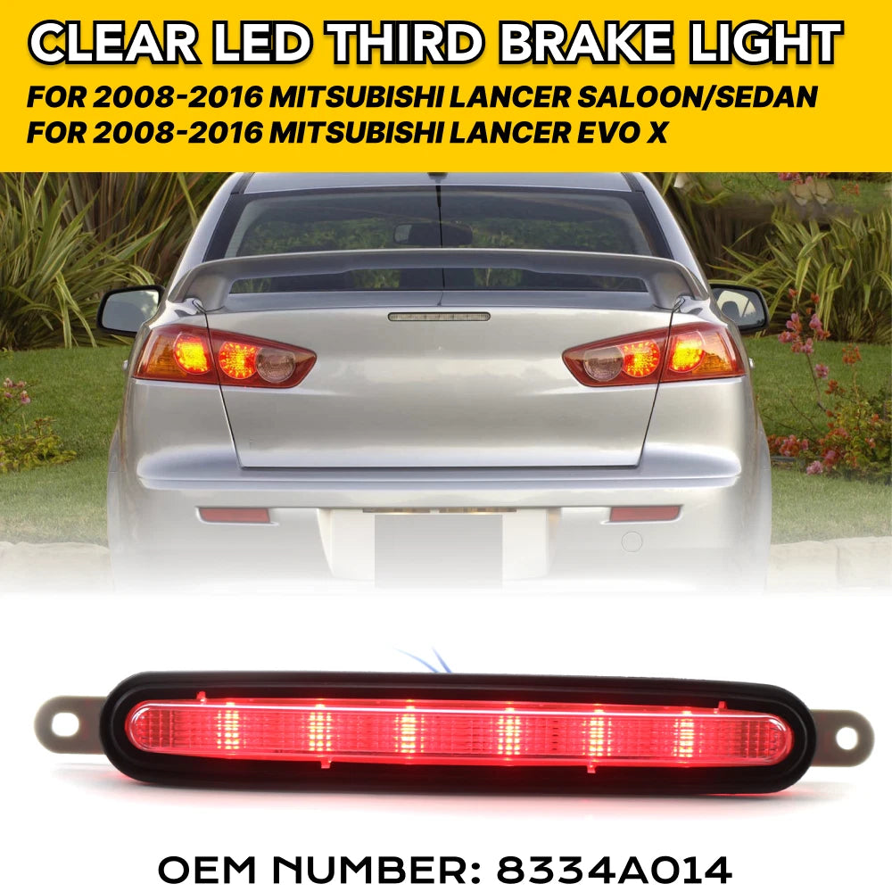 1X Clear LED 3rd Brake Stop Light for Mitsubishi Lancer Evolution (2008–2016)