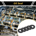 Set of 5 Oil Seal Rotary Shaft Seal NBR Rubber 40x80x10mm