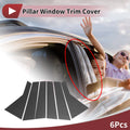 Door Pillar Window Trim for KIA Sorento (2016–2023) Black Carbon Fiber