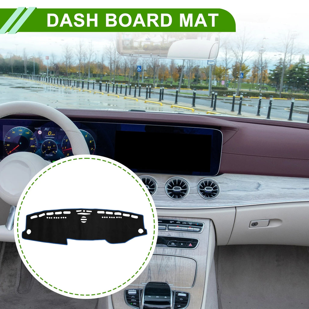 Dashboard Cover Mat for Mercedes E-Class (2010) Sun Protector Black Blue