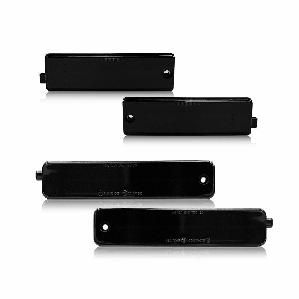 4X Smoked White LED Bumper Side Marker Lights for Pontiac Firebird Trans Am (1998–2002)