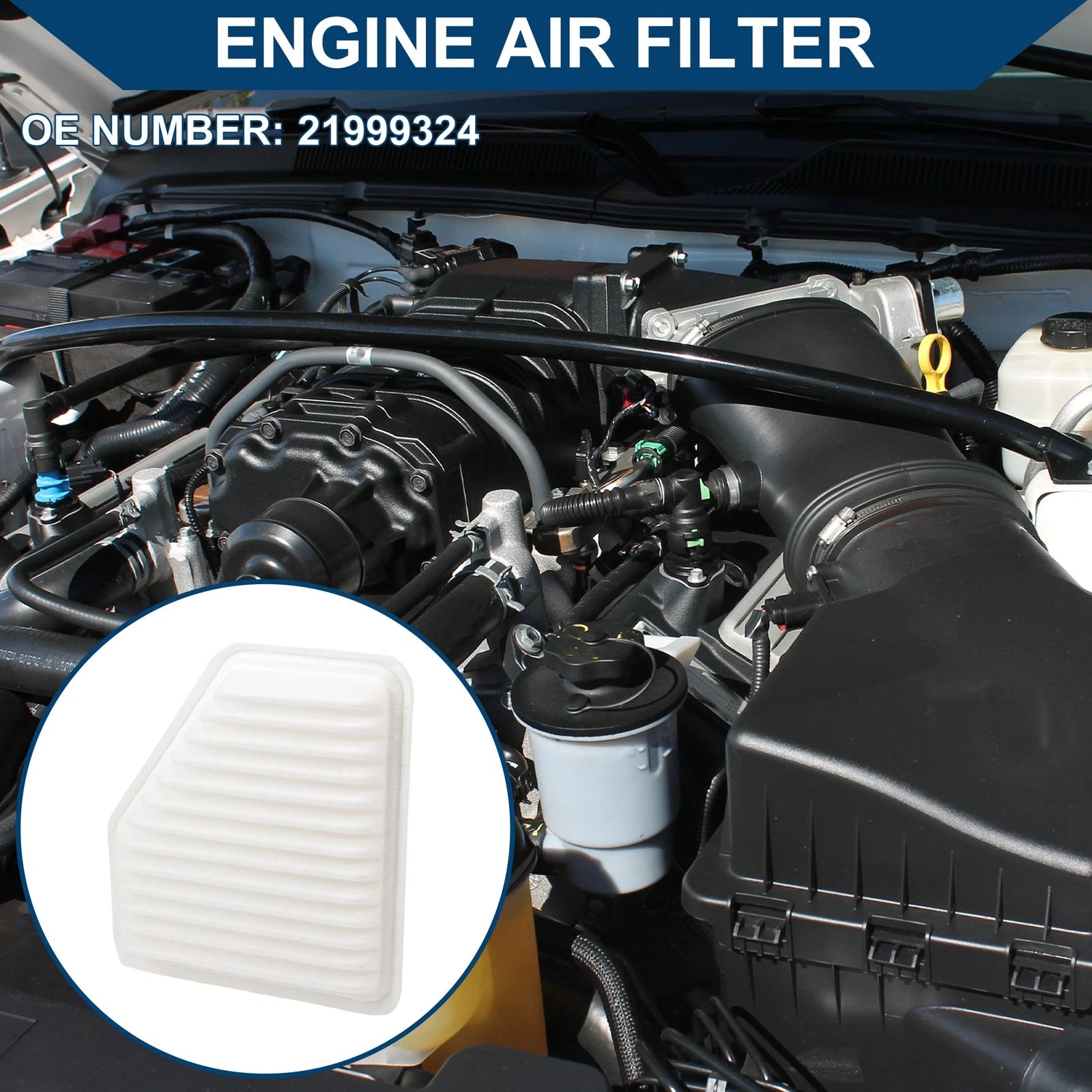 Car Engine Air Filter No. 21999324 for Chevrolet Cobalt 2.2L 2.4L (2005–2010)