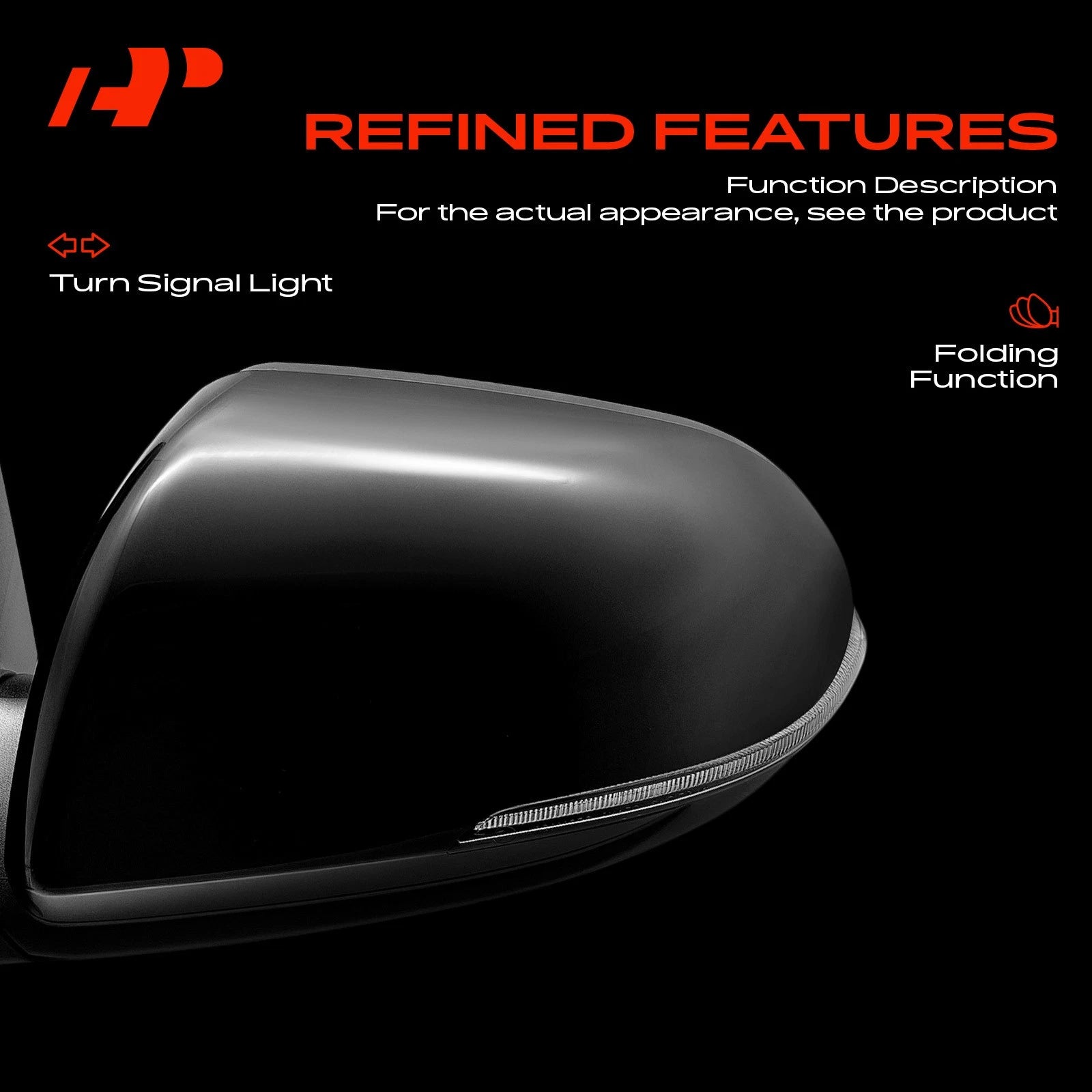2X Power Mirrors with Blind Spot Signal Light for Kia Seltos (2021–2023)