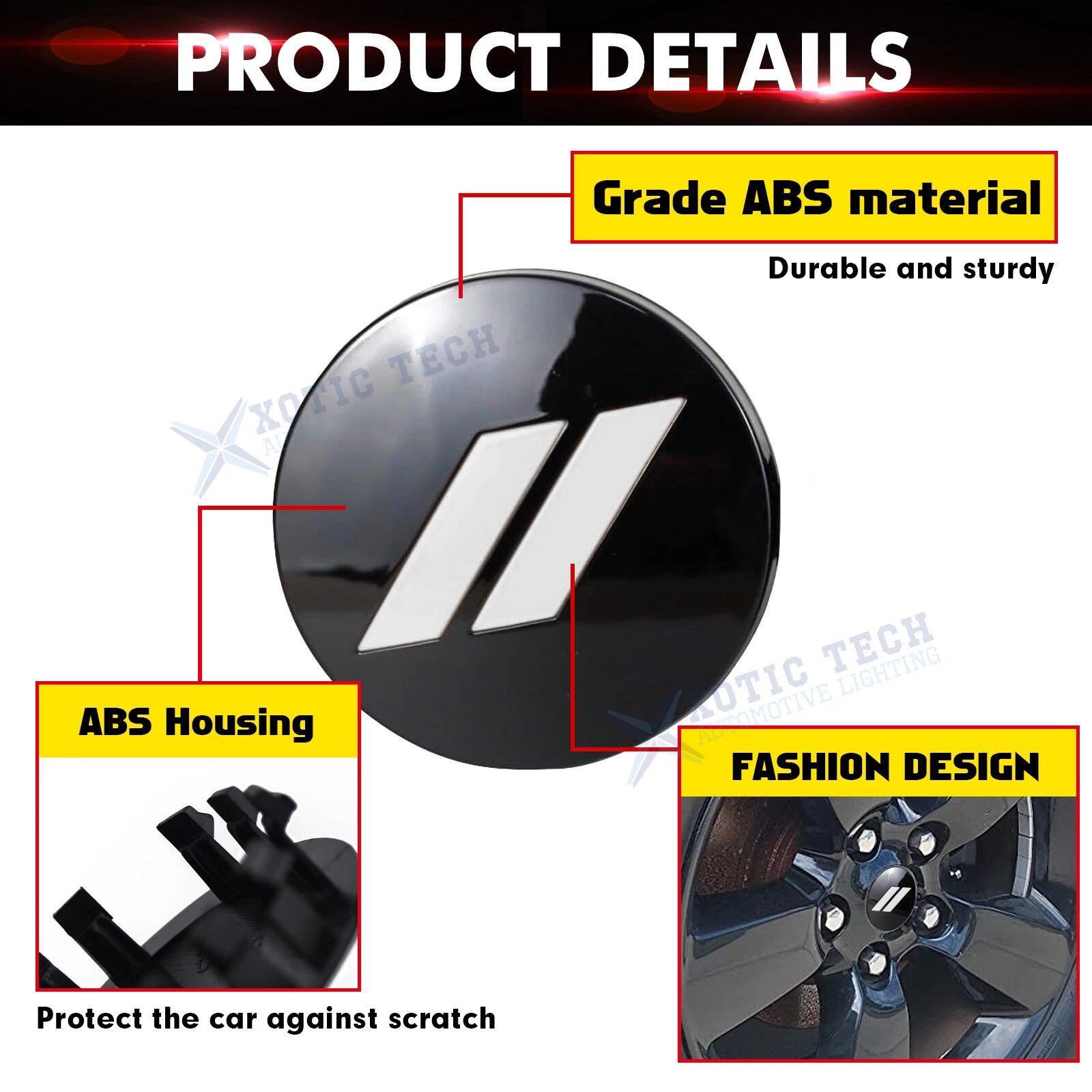 4PCS 63mm 2.5-Inch Silver Rim Center Cap Covers for Dodge (2007-2016)