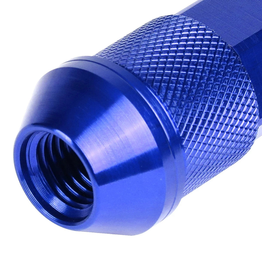 20Pcs J2 7075 Forged Aluminum M12x1.5 Open-End Lug Nut Set w/Adapter Blue
