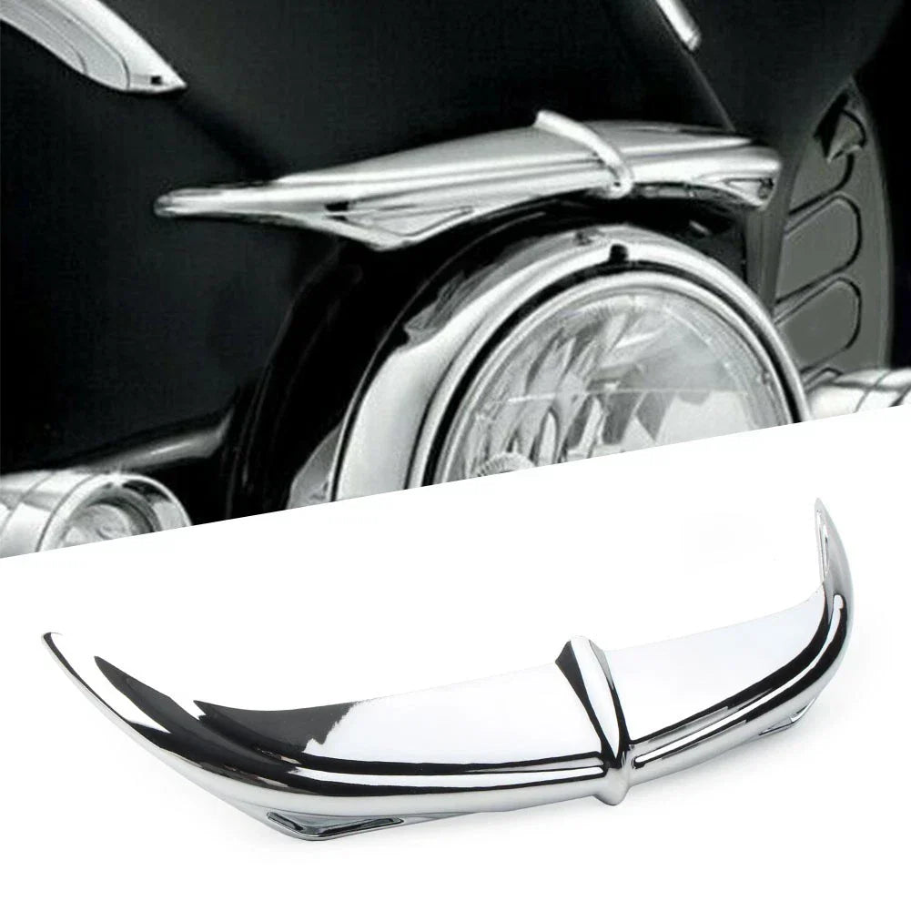 Chrome Batwing Fairing Brow Accent for Harley Touring FLHX (1996-2013)