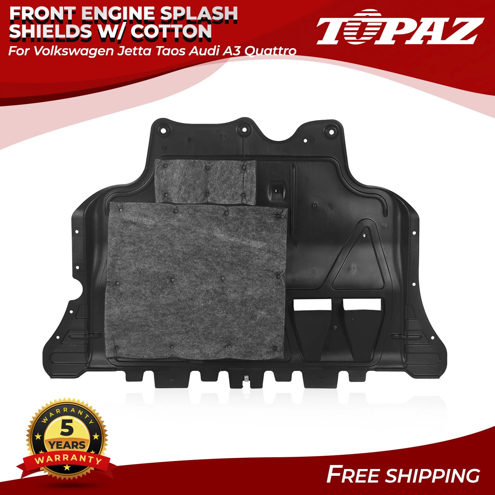 Front Engine Splash Shields for Volkswagen Jetta, Taos, Audi A3 
