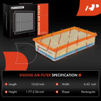 2X Engine Air Filter for Jeep Wrangler (2020–2023) Gladiator (2021–2023) V6 3.0L