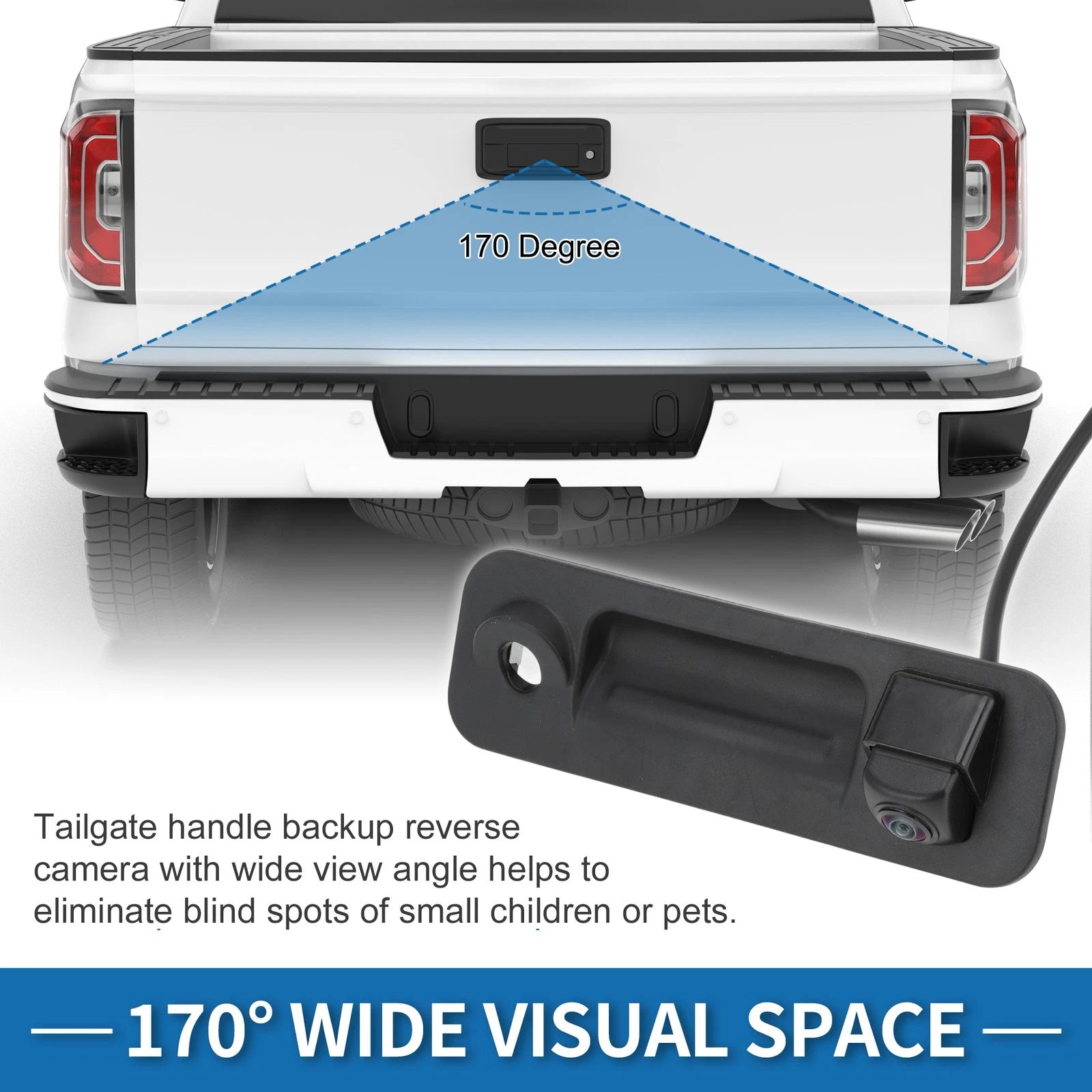 Tailgate Handle with Park Assist Backup Camera 95760-E6201 for Hyundai Sonata (2015–2017)