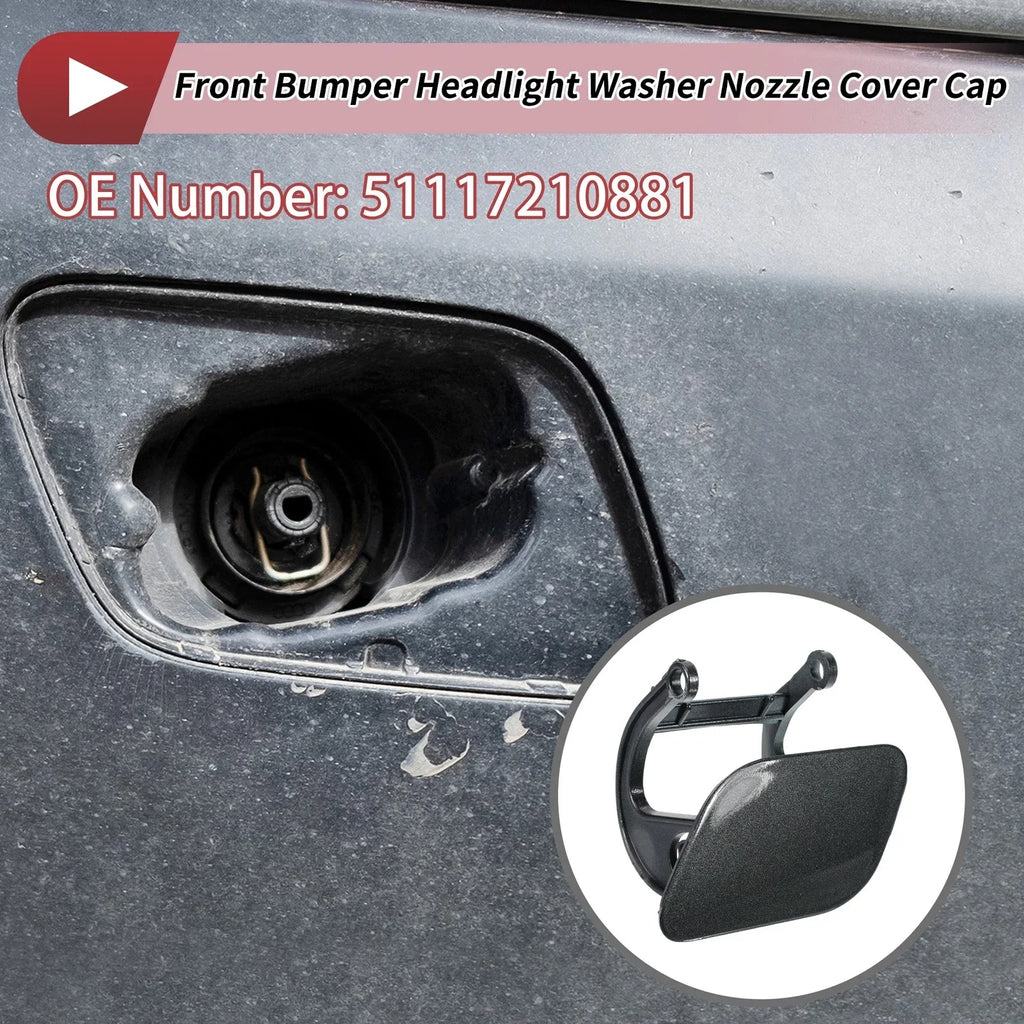 Front Left Washer Nozzle Cover for BMW 740i Gray (2011-2015)