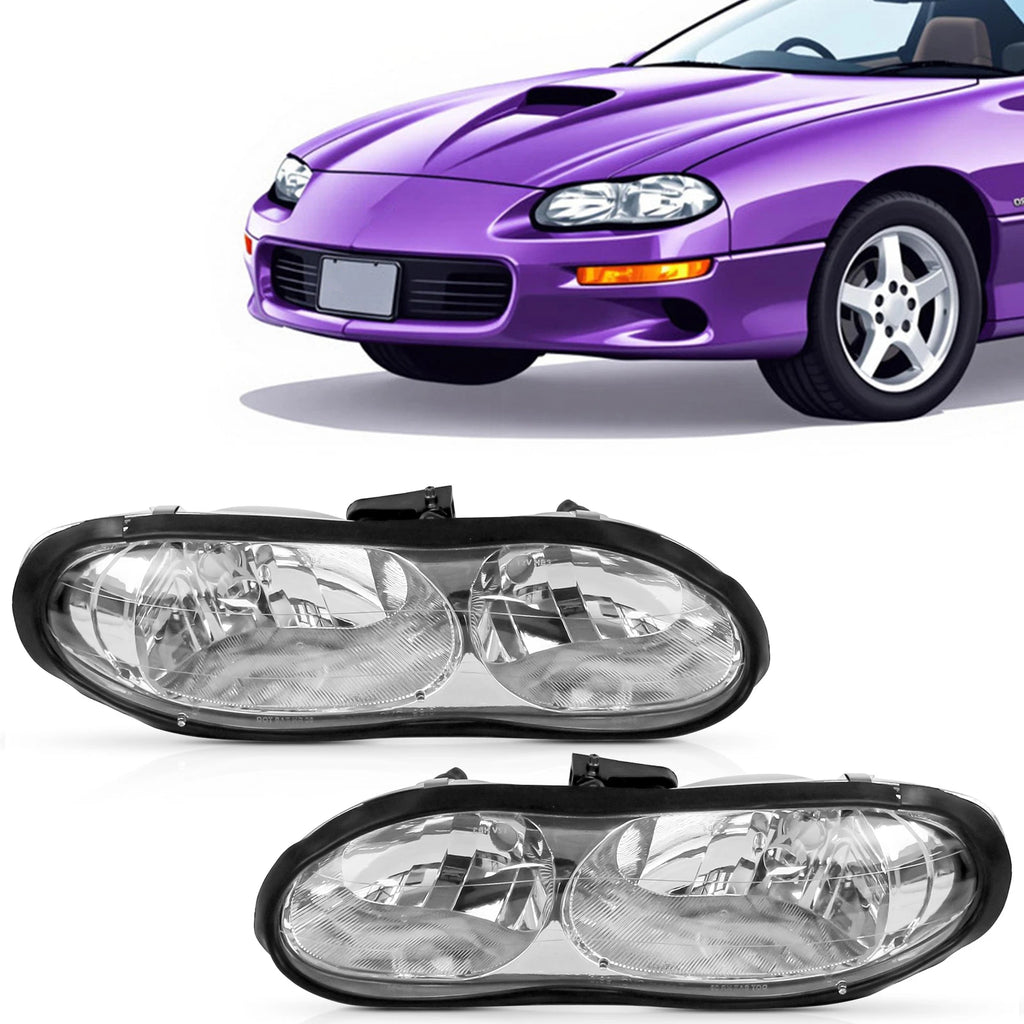 Pair Headlights for Chevrolet Camaro (1998–2002)