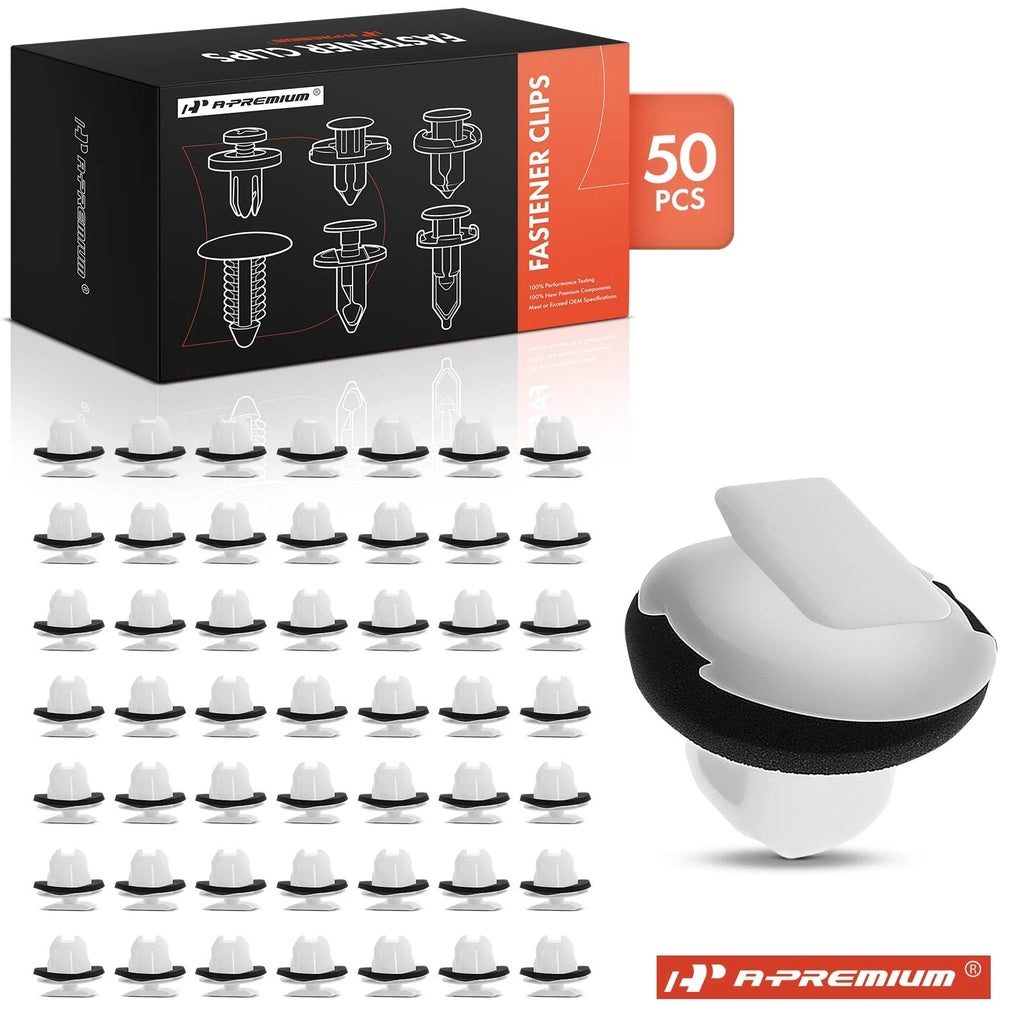 50Pcs 16mm White Molding Clips for Nissan Infiniti
