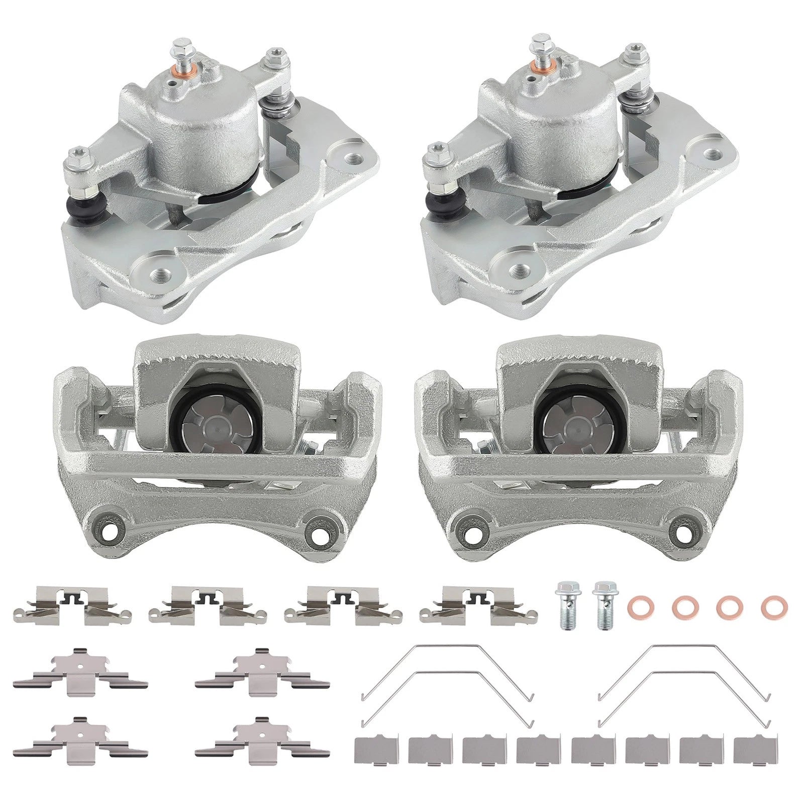2 Sets Front Rear Disc Brake Calipers for Mazda 6 (2006–2013) Ford Fusion (2006–2012)