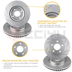 Drilled Rotors + Brake Pads for Honda Accord, Acura TSX (2009–2010)