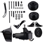 Engine Drive Mounting Kit for Chevy SBC 1958–1986 Long Water Pump (Black)