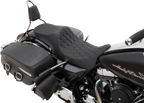 Predator III 2-Up Seat for Harley-Davidson (2000–2023) - Double Diamond, Black Thread