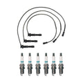 Denso 7mm Wire Set & 6 Iridium TT Spark Plugs for Kia Sorento (2003–2009)
